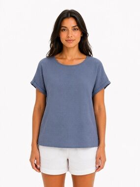 Linen Cotton Pull Over Shirt Size S